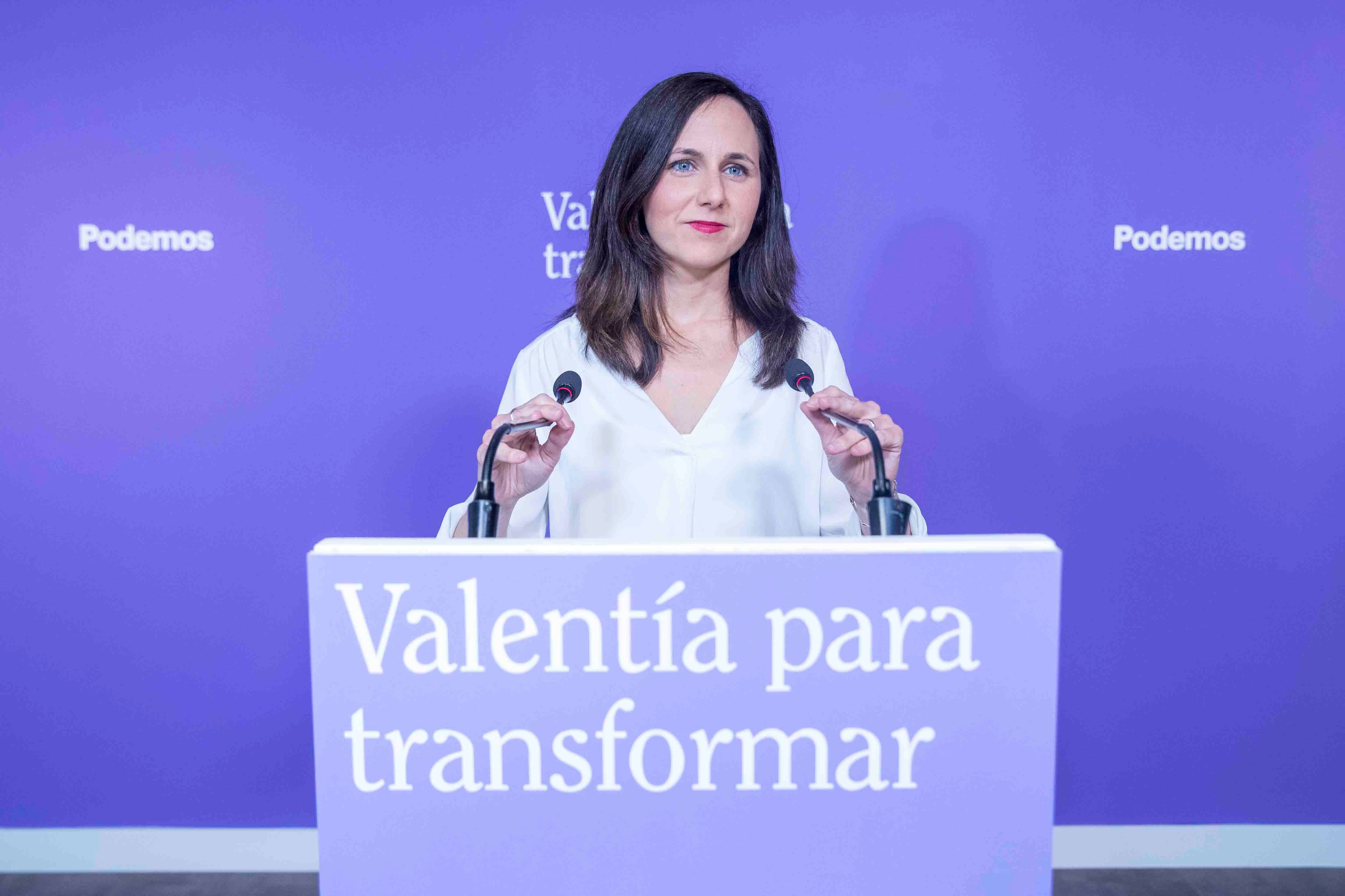 DVD 1163 (28/05/23) Ione Belarra, secretaria general de Podemos comparecen en la sede del partido_ Claudio Alvarez