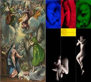 'La anunciación', de El Greco, junto a la revisión del tema por el artista salvadoreño.