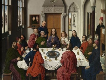 The Last Supper altarpiece (central panel), 1464-1468. Artist: Bouts, Dirk (1410/20-1475) (Photo by Fine Art Images/Heritage Images/Getty Images)