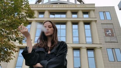 Lusya Stein, miembro de Pussy Riot, en una imagen del documental 'Sin miedo: mujeres contra Putin'.
