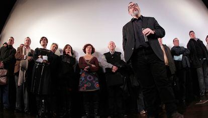 Alex de la Iglesia, en la rueda de prensa posterior a la reunión de la junta de la Academia de cine.