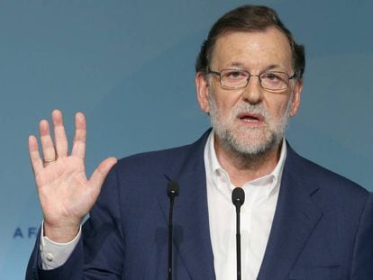 Mariano Rajoy en su comparecencia de hoy