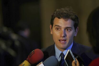 Albert Rivera, el jueves en el Parlament.