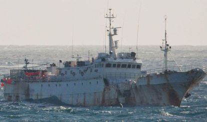 El Yongding, buque relacionado con la pesca ilegal en aguas antártidas.