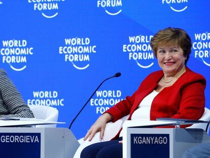 La directora gerente del FMI, Christine Lagarde y la directora del Banco Mundial, Kristalina Georgieva, y 