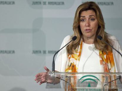 La presidenta andaluza en funciones, Susana D&iacute;az, el pasado d&iacute;a 2 en la sede del Gobierno auton&oacute;mico.