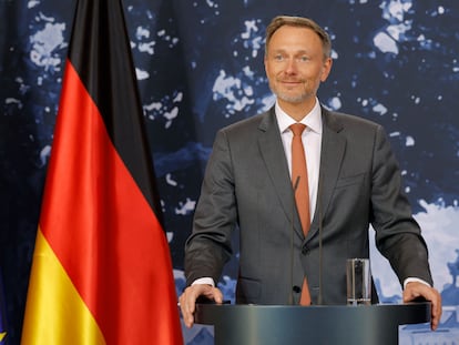 Christian Lindner, durante una rueda de prensa el pasado 6 de marzo en Gransee (noreste de Alemania).
