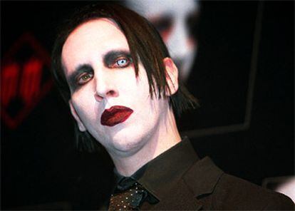 Marilyn Manson, ayer en Madrid.
