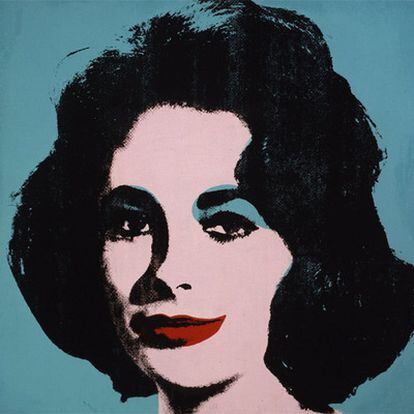 Retrato de Elizabeth Taylor realizado por Andy Warhol.