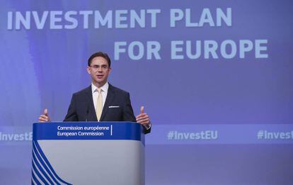 El vicepresidente de la Comisión Europea, Jyrki Katainen, este miércoles.