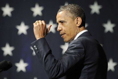 Obama interviene en un acto del Partido Demócrata en Austin (Tejas).