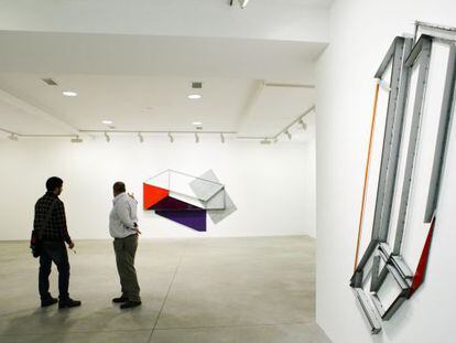 Instalaciones de la galer&iacute;a compostela SCQ durante una muestra del artista portugu&eacute;s Jos&eacute; Pedro Croft.