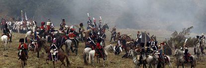 Recreaci&oacute;n de la Batalla de Somosierra de 1808 durante la Guerra de Independencia. 