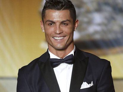 Cristiano Ronaldo, durante la ceremonia del Bal&oacute;n de Oro en 2015.