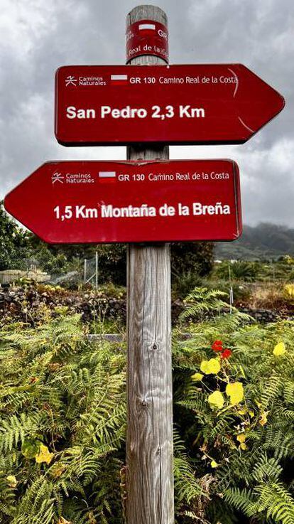 Señalización de Caminos Naturales en la isla canaria de La Palma.
