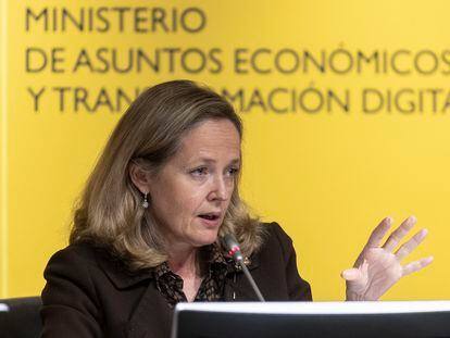 La vicepresidenta primera, Nadia Calviño.