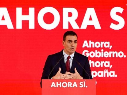 Pedro Sánchez, en un acto del PSOE.