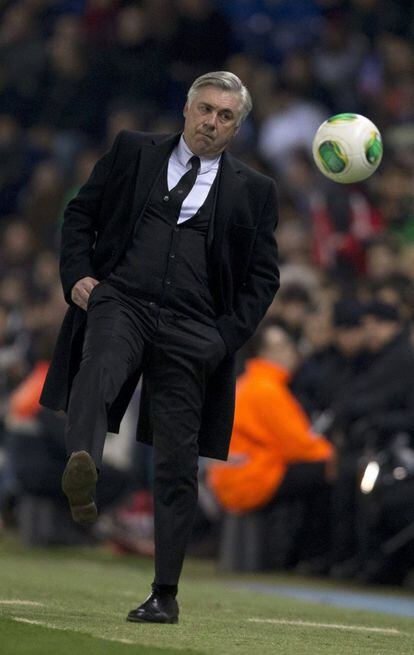 Ancelotti durante el partido 