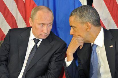 Barack Obama y Vladimir Putin en la cumbre del G-20 de 2012