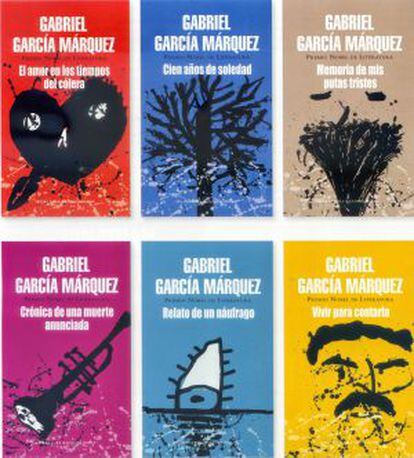 Portadas de algunos de los libros de García Márquez en Penguin Random House, elegidas por el propio escritor.