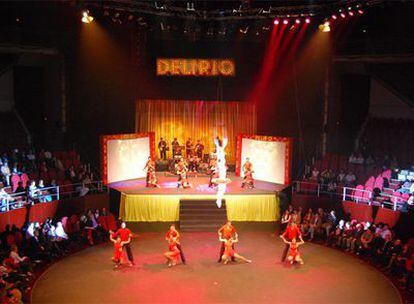 Aspecto del Circo Price de Madrid durante el espectáculo Delirio.