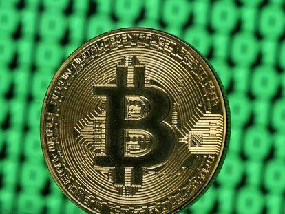 Un token de la criptomoneda Bitcoin. 