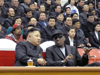 Rodman charla con Kim Jong-Un 