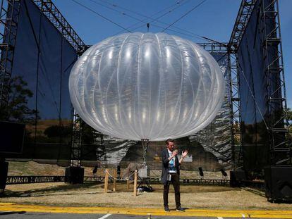 Un globo del proyecto Loon de Google. 