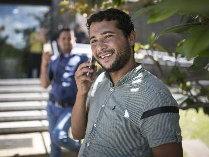 Un inmigrante en la residencia Blume, el 5 de julio.