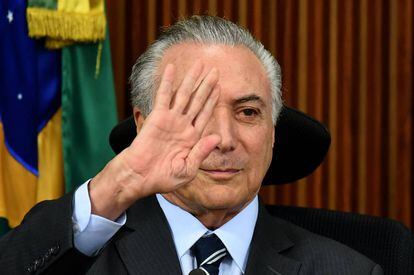 Temer, este miércoles en Brasilia.