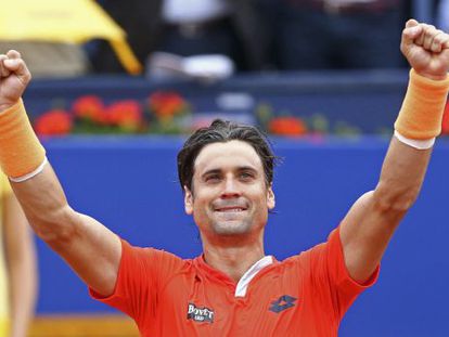 David Ferrer tras vencer al alemán Kohlschreiber.