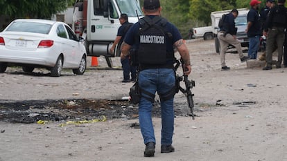 Un agente antinarcóticos en Michoacán, el 30 de junio.