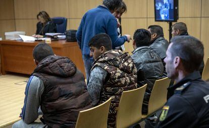 Un momento del juicio por explotación laboral, en Valencia.  