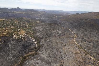 El fuego destruyó amplias laderas entre Valdemaqueda y Robledo de Chavela.