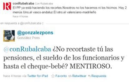 Los mensajes que iniciaron el tenso diálogo en Twitter.