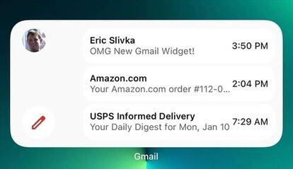 Llega un nuevo 'widget' a Gmail para iPhone.