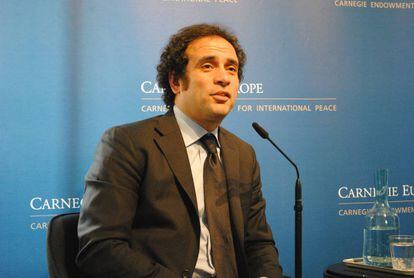 Amr Hamzawy en una conferencia en el think tank Carnegie Endowment for International Peace, en Washington