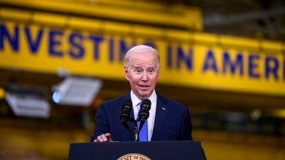 Joe Biden, presidente de Estados Unidos, durante un discurso en Minnesota.