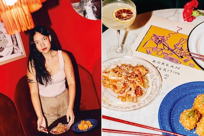 En los aperitivos coreanos que la cocinera Jiu Choi propone en lugares como la madrileña coctelería Marrufo, entre otros platos, se pueden probar su kimchi o las bolas de arroz de kimchi bokumbap.