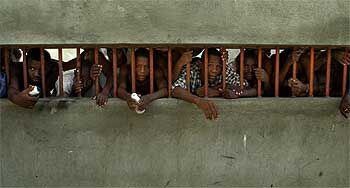 Presos de la Penitenciaría Nacional de Puerto Príncipe.