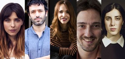 Leticia Dolera, Rodrigo Sorogoyen, Paula Ortiz, Carlos Marqués-Marcet y Elena Martín, directores de la serie 'En casa'.