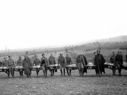 Imagen captada en Paracuellos del Jarama el 16 de diciembre de 1939.