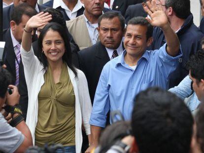 El presidente peruano, Ollanta Humala, y su esposa, Nadine Heredia.