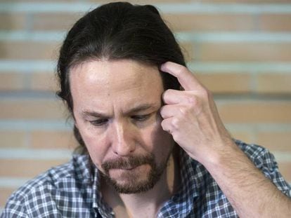 El secretario general de Podemos, Pablo Iglesias, en un acto de precampaña en Málaga. En vídeo, el inicio de la campaña de Unidas Podemos.