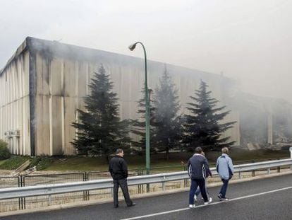 Planta de Campofr&iacute;o, de Burgos, tras el incendio. 