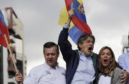 Guillermo Lasso, candidato opositor en Ecuador.