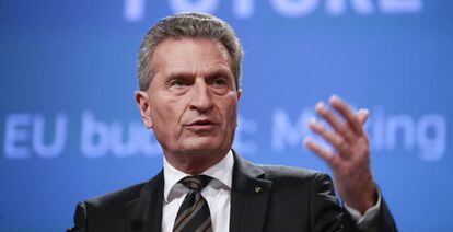 El responsable europeo de Presupuesto, Günther Oettinger.