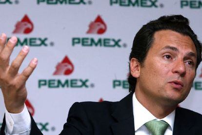 Emilio Lozoya durante una conferencia de prensa (imagen de archivo).