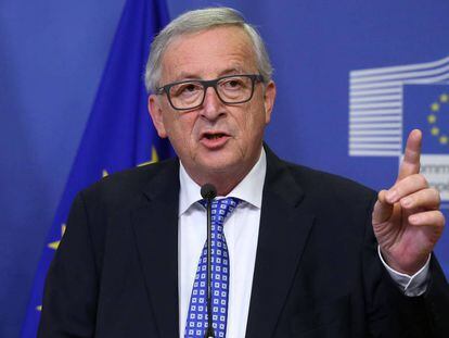 Jean Claude Juncker, presidente de la Comisión Europea, el 12 de abril en Bruselas.