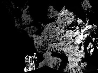 Imagen del 13 de noviembre de  &#039;Philae&#039; sobre el cometa 67P/Churyumov-Gerasimenko